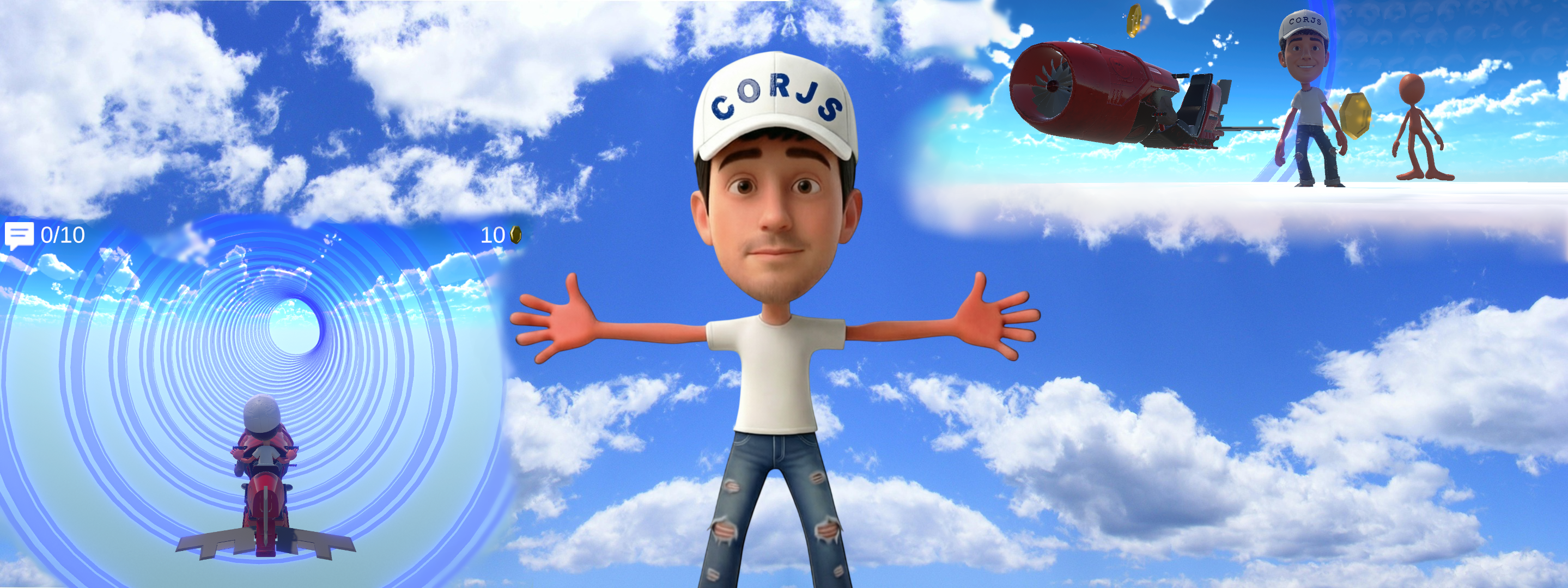 CORJS 3D баннер